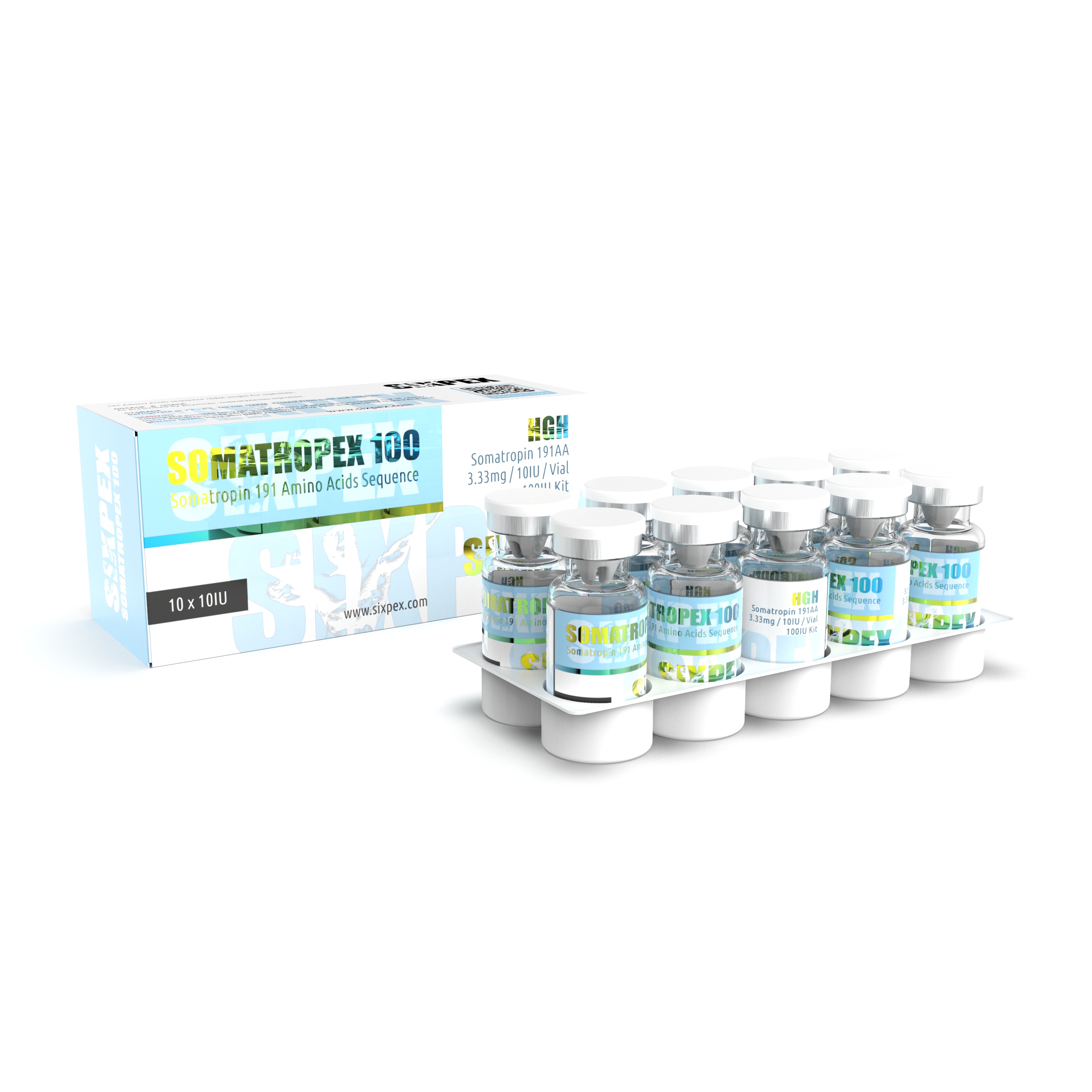 Sixpex HGH-Somatropin 10x10iu vial